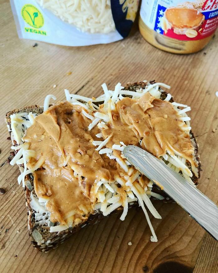 Peanut butter and cheese