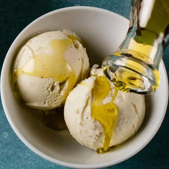 Olive oil and ice cream