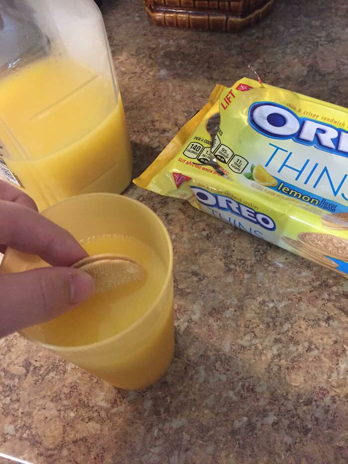 Oreos and orange juice
