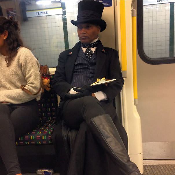 Well, if you're going on the Tube, you might as well look dapper doing it.