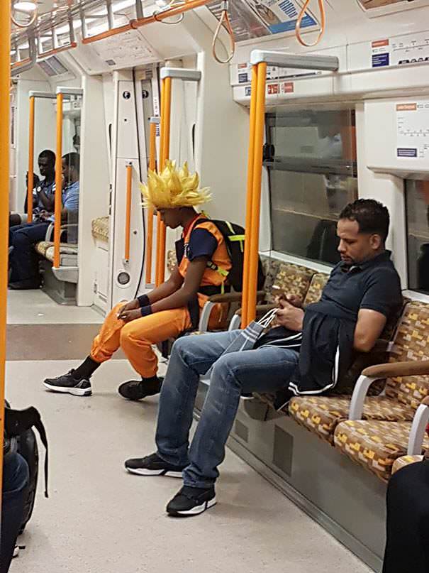 Sad Goku is on my train.