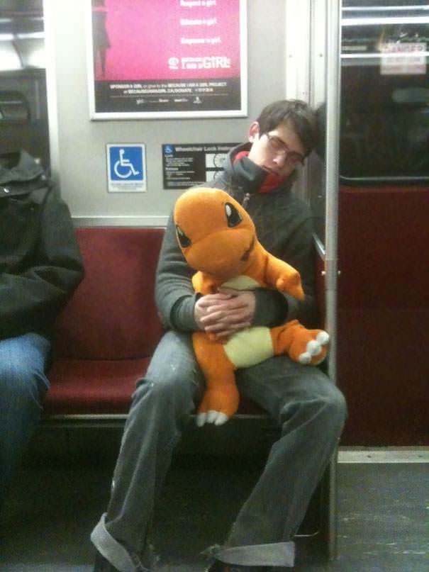 Saw this little guy and his trainer on the metro.