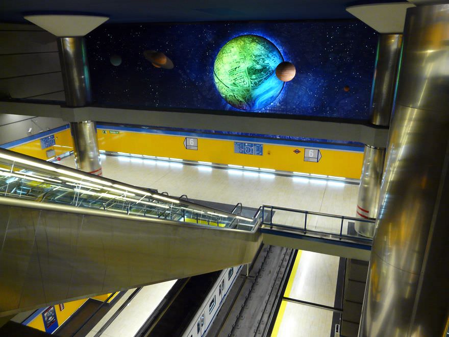 Estación De Metro Arganzuela-planetario (madrid, España)