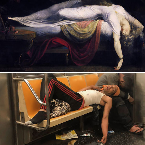 Sleeping Dude On My Train This Morning Reminded Me Of Renaissance Art And So I Found The Perfect Painting. Such Beauty And Grace