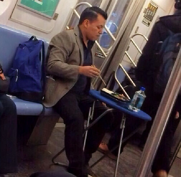 This Guy On The Subway Has Life Figured Out