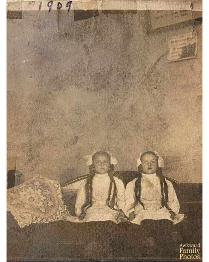 My great-grandma and her twin sister in Springfield, Missouri. The original inspiration for The Shining, I’m sure.