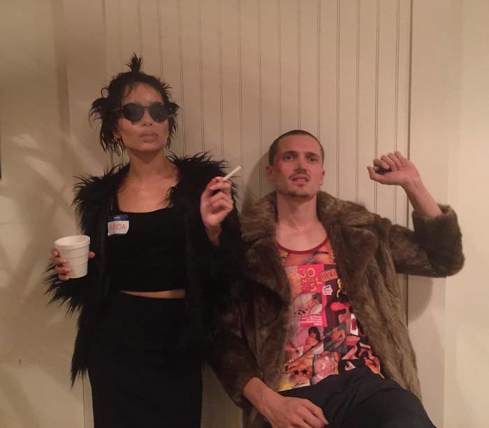 Zoe Kravitz and her boyfriend as Marla and Tyler from Fight Club.