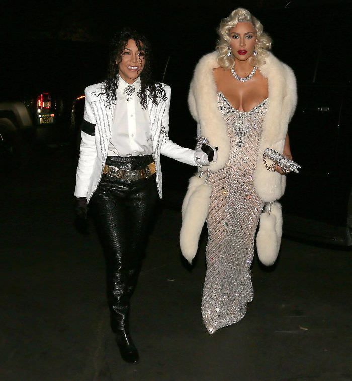 Kourtney and Kim Kardashian as Michael Jackson and Madonna.