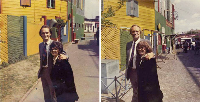 My parents, 1970 & 2010, Buenos Aires.
