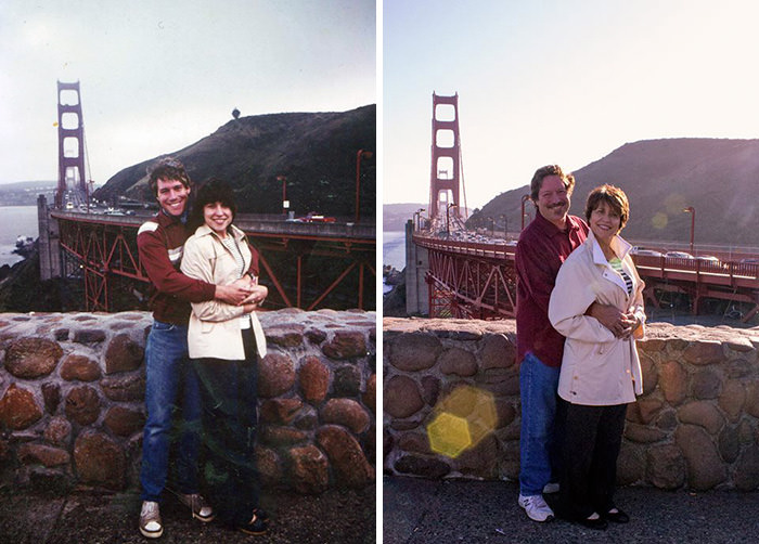 My parents passed through San Francisco on their honeymoon in 1982, and 32 years later.
