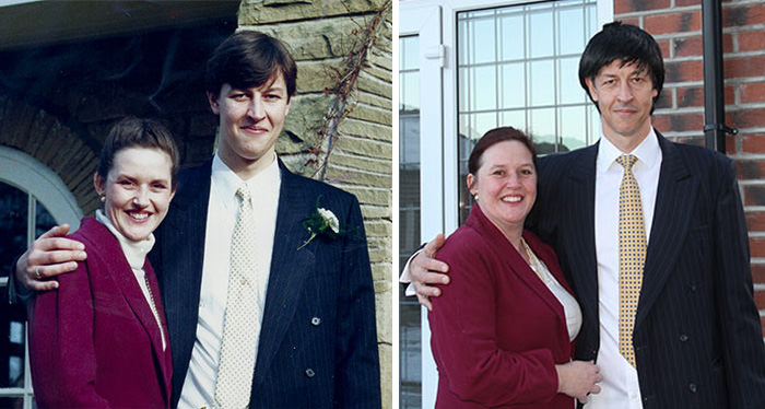 Today is our 23rd anniversary, and here we are in 1992 and in 2015.