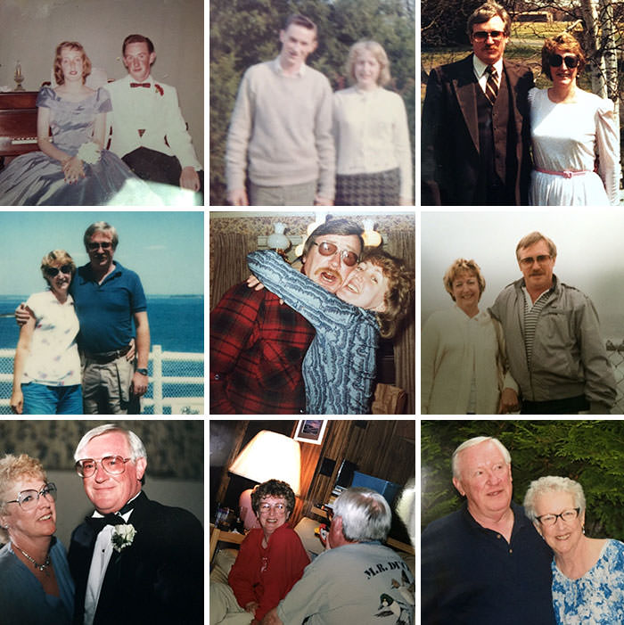 My grandfather died just 5 short months after my grandmother. They had been together for 50 years. His friend set them up on a blind date back in high school and the rest was history. Here's pictures of them throughout their many years of unconditional love together.