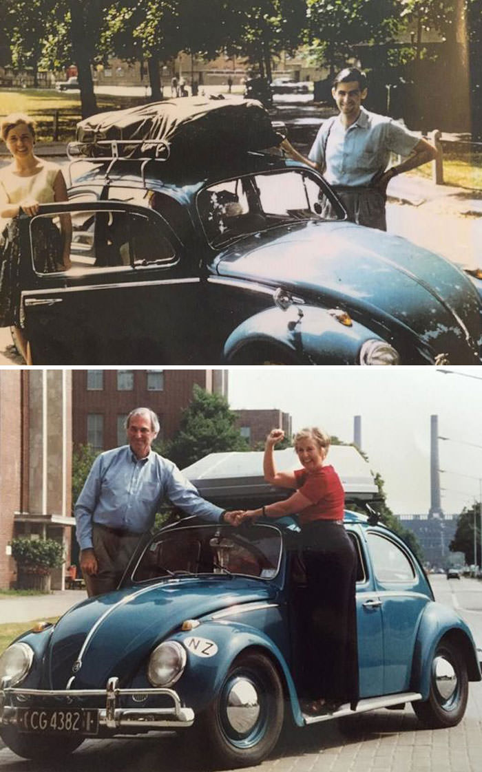 My grandparents traveled the world with Volkswagen Beetle in 1961. They did it again 35 years later, with the same Beetle, and wrote a book about it. They inspire me.