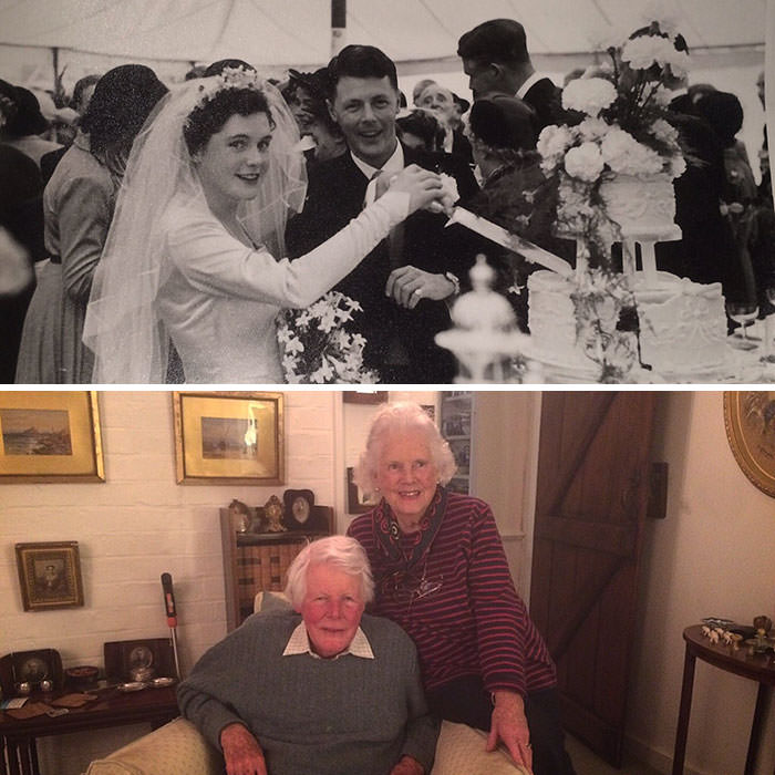 I struggle to maintain a relationship for 66 days, but here are my grandparents 66 years apart to the day. Happy anniversary Granny and Grandpa.