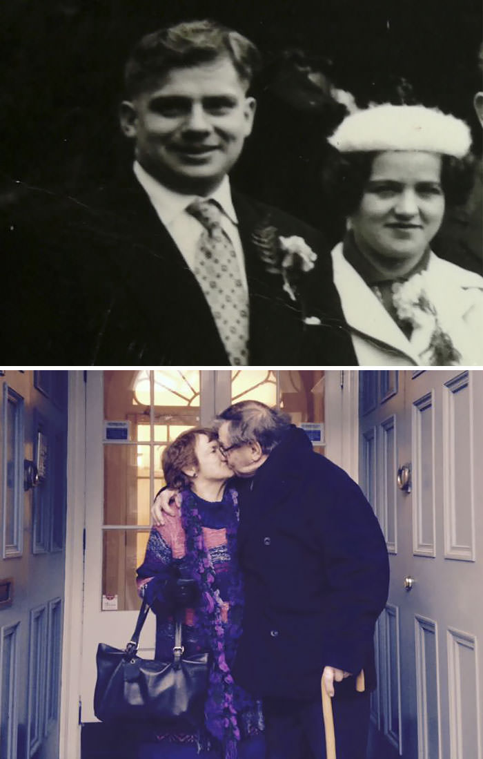 60 years ago my nan and granddad eloped to Edinburgh to get married. We went back to visit register office. It's closed now, but they still said 'I do' outside.