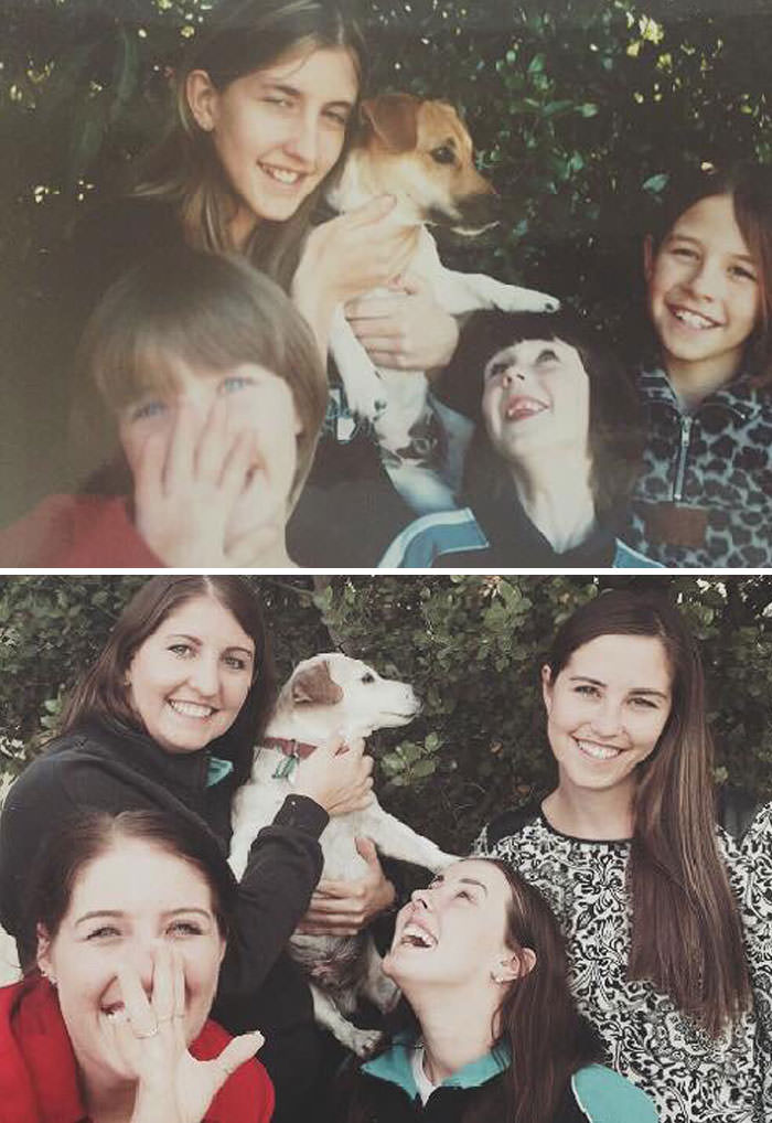 We had to put my dog of 16 years down yesterday, but before we did, we recreated our favorite photo with him.