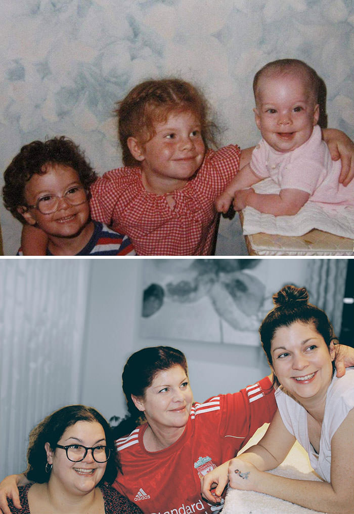 3 sisters, 37 years apart. I don't know why it took us so long to make one of these.