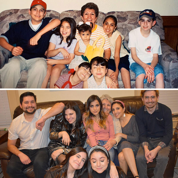 My cousins and myself, 1999 and 2019.