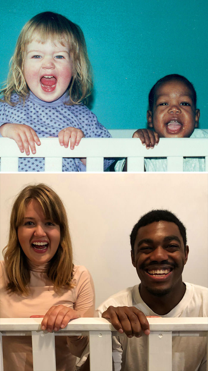 My sister and I recreated our first picture together.