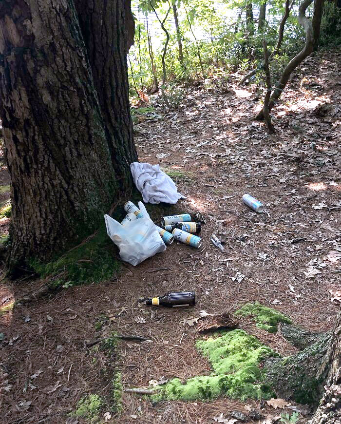 I don't understand why people can't carry out their trash, especially at a state park.
