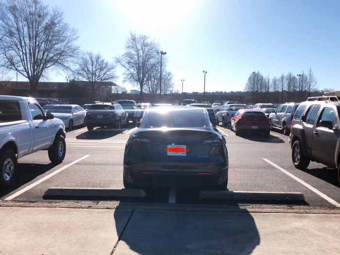 Hardly any open spots on campus. Tesla, why do you do this?