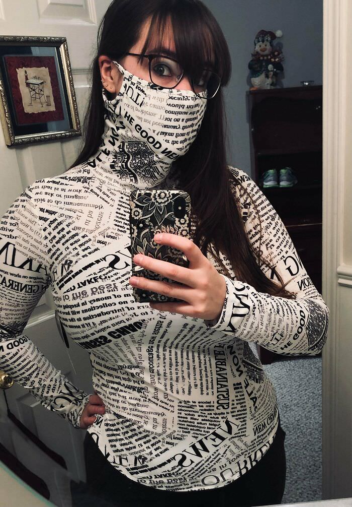 My new turtleneck has an incorporated face mask.