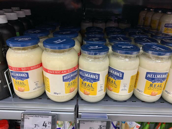 The largest size for Hellmann's mayo is called "American size" in my country.