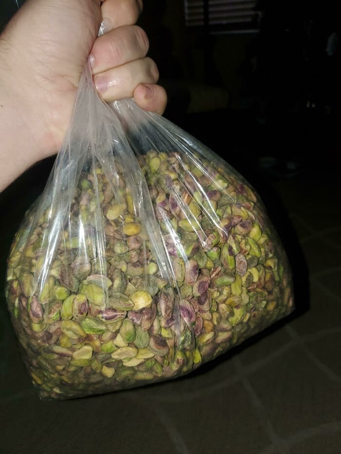 I was gifted 5 pounds of unshelled pistachios for Christmas.