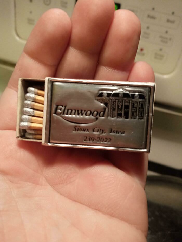 20-year-old silver-tipped matches.