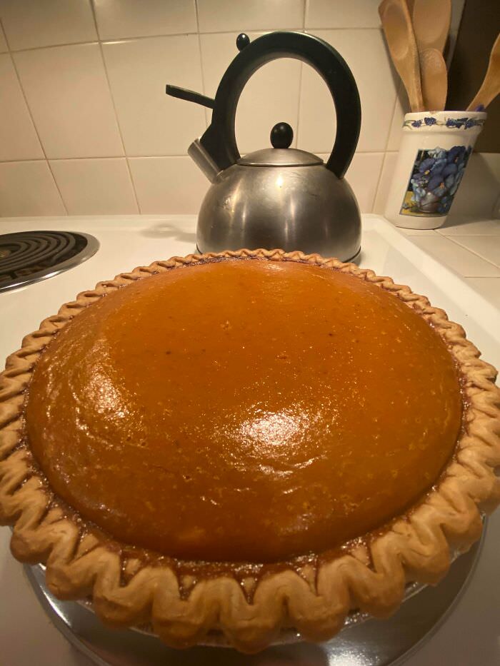 My perfect pumpkin pie from last year.