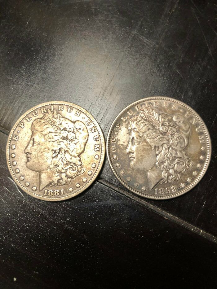 Just found two $1 coins from 1881 and 1898 in my coin drawer.