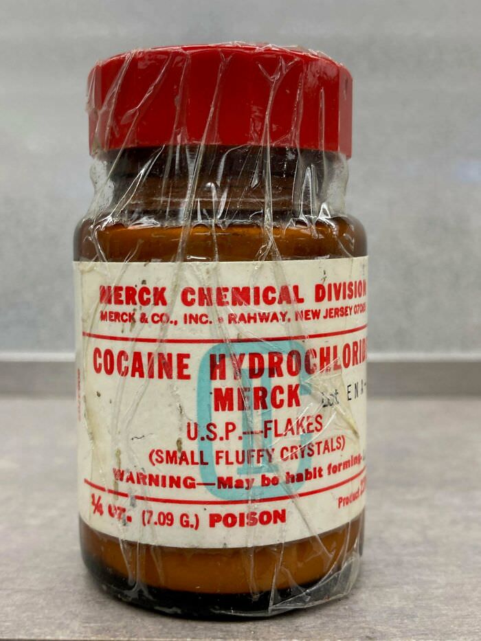 This very old bottle of cocaine we found in my pharmacy.