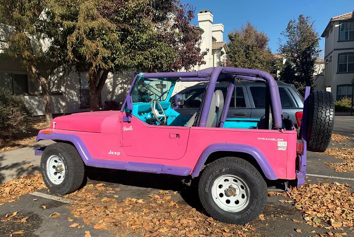 This full-sized Barbie Jeep.
