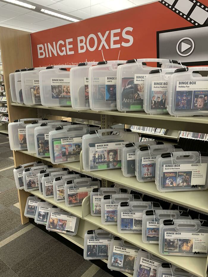 My local library has "Binge Boxes" in the film section.