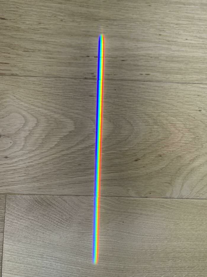 This clean color spectrum on my floor right now.