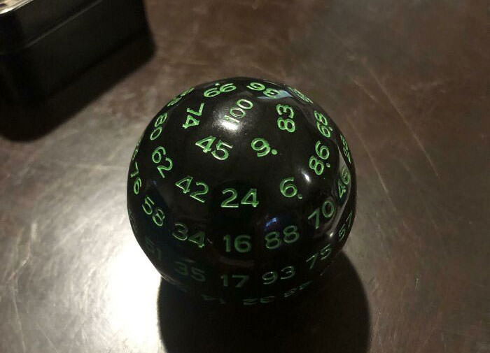 A 100-sided dice.