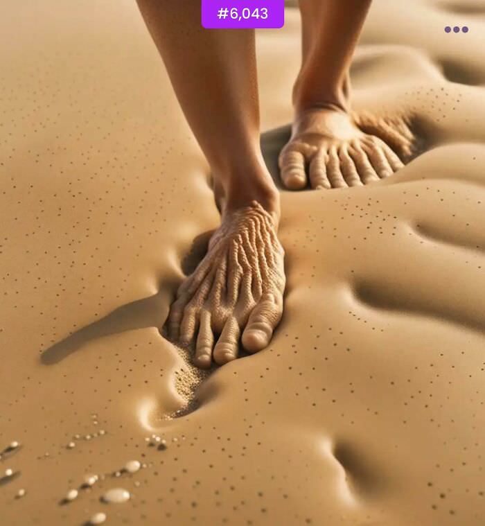 "Human" feet on a language learning app.