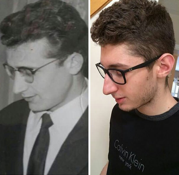 My grandfather and I, 1965 and 2016.