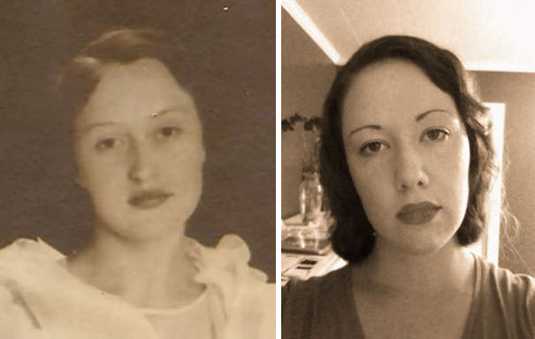My great-grandmother and I, 80 years apart.