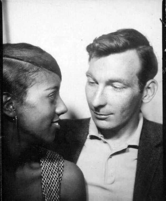 Couple, photo booth, 1960s.