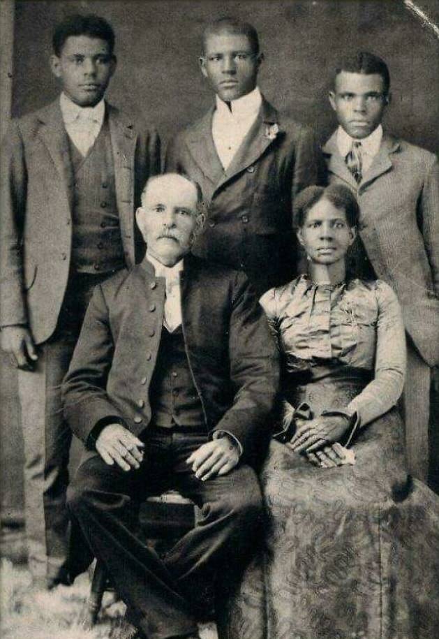 Biracial family circa 1900.