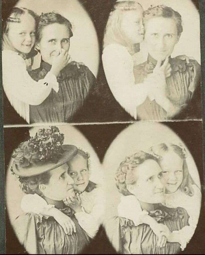 Adorable series of mother and daughter photographs from 1900.