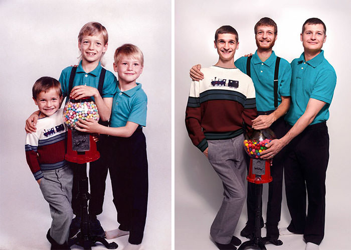 Recreation photo of brothers.