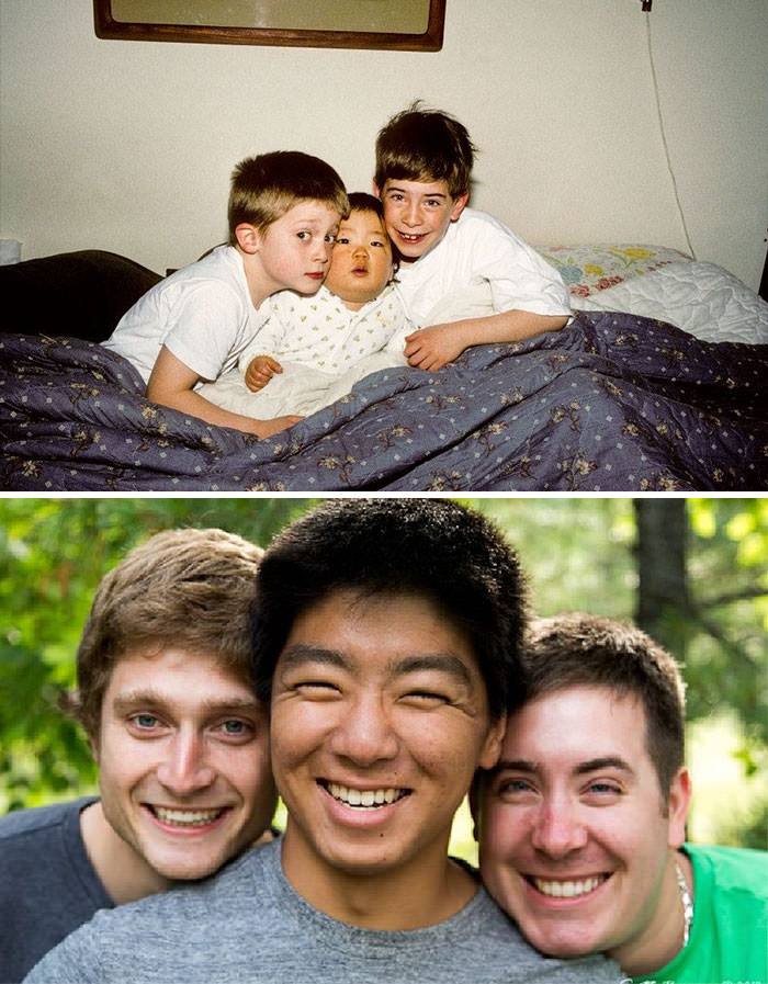 Me and my brothers all grown up (18 years apart).
