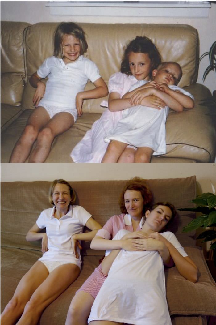 Sisters, then and now (2).