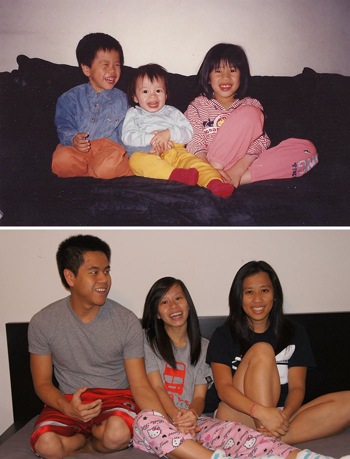 My siblings and I recreated one of our old pictures.