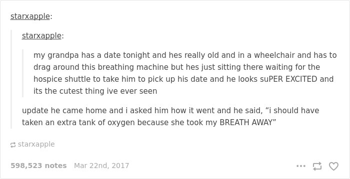 This grandpa's date night.