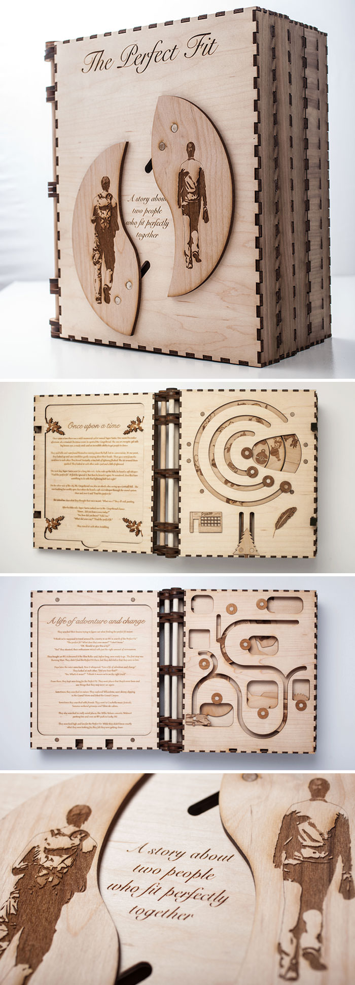 My girlfriend loves fairytales, so to propose, I built her a fairytale storybook with secret puzzles inside.