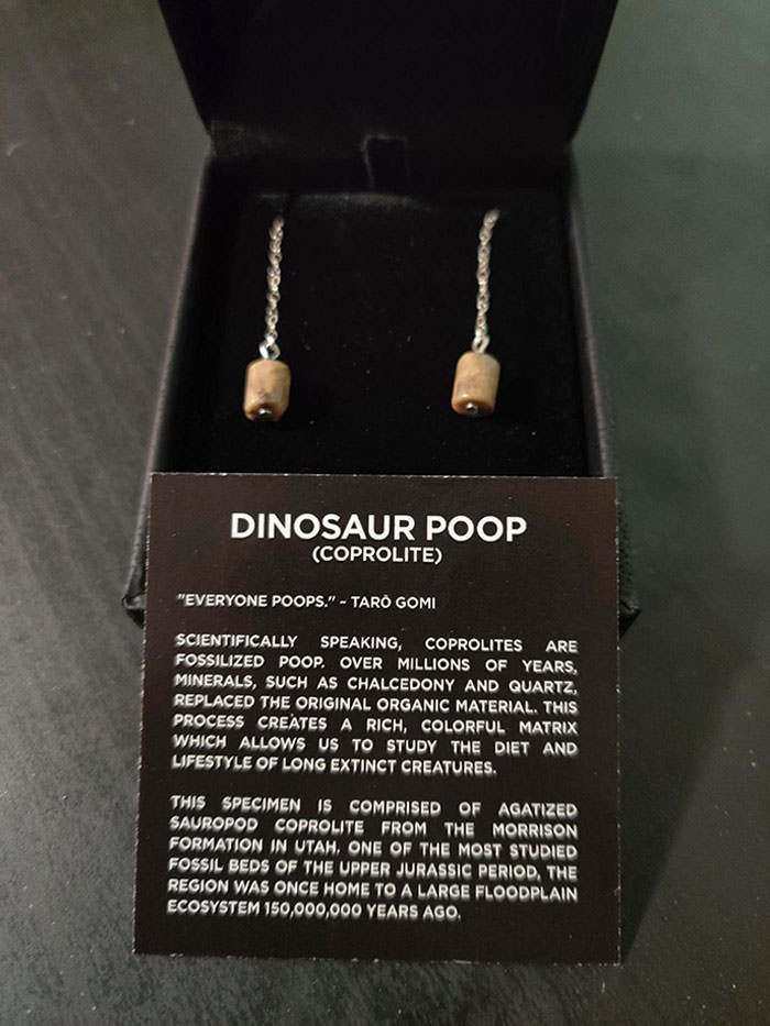 I told my husband I just wanted some "crappy earrings" for Christmas. He delivered.