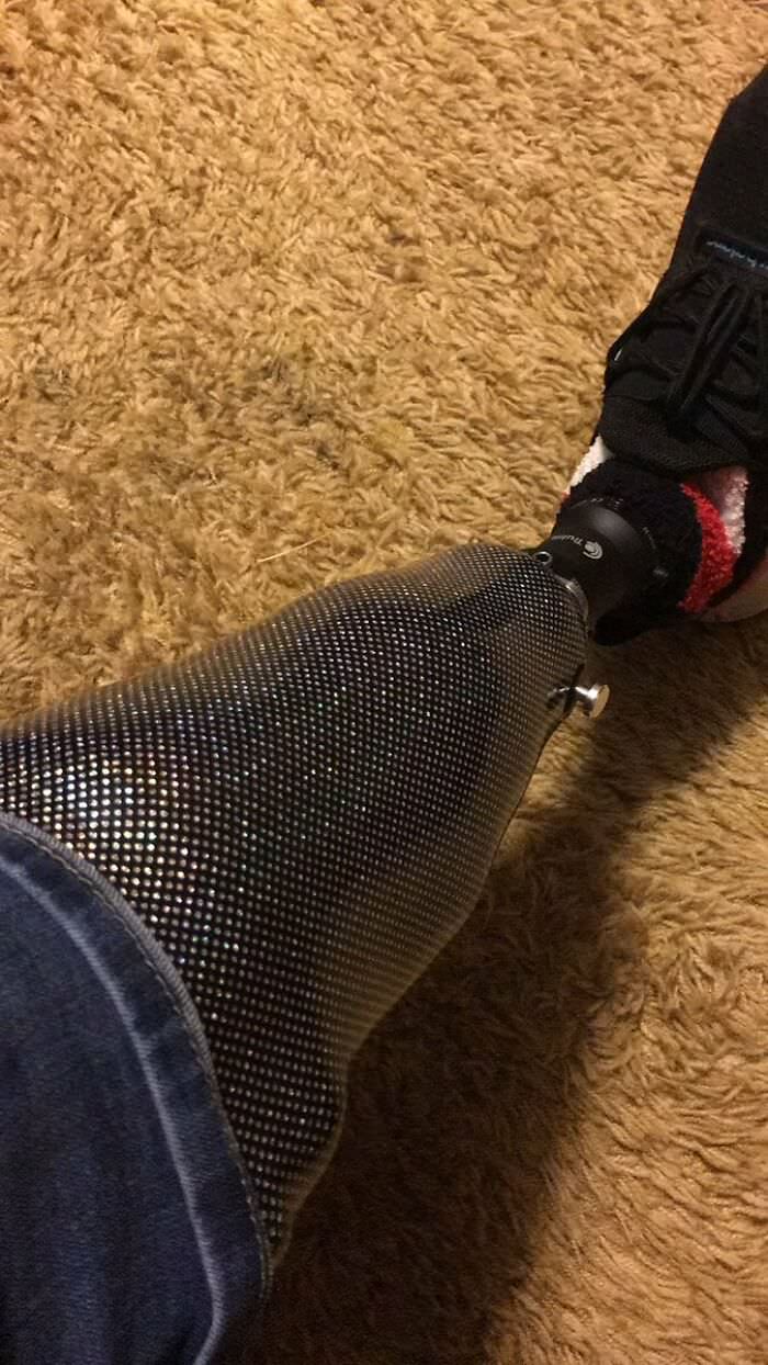 My wife bought me a new leg for Christmas.